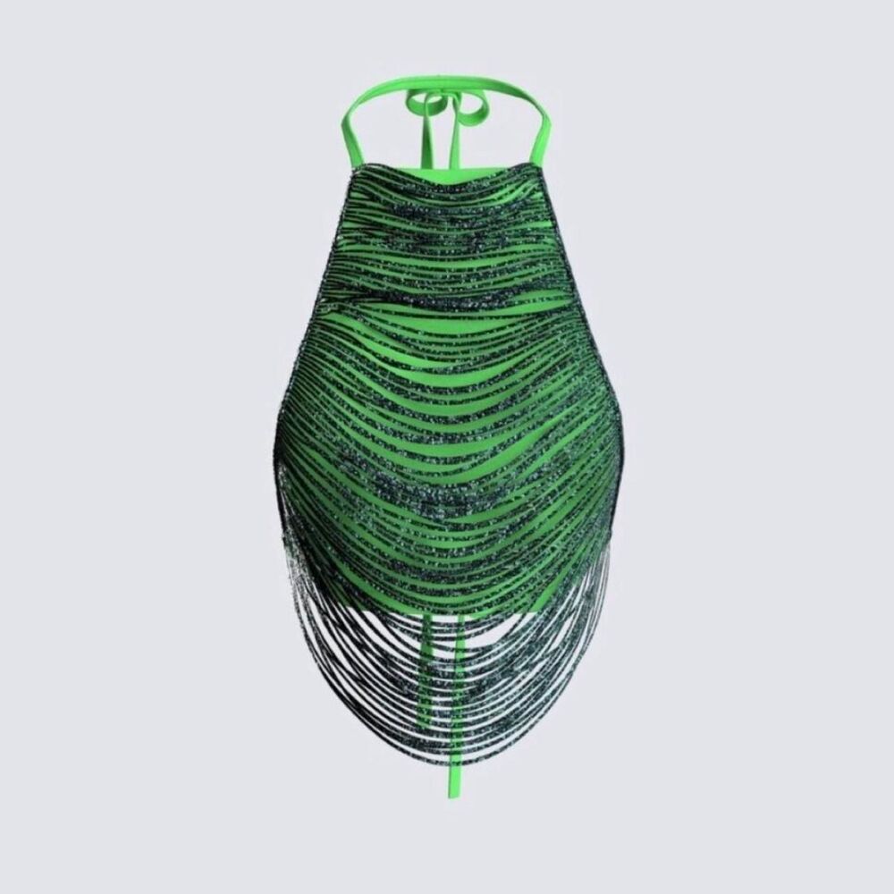 Finesse Women's Green Crop-top